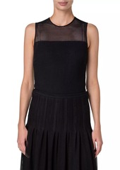 Akris Punto Stretch Mesh Fitted Top