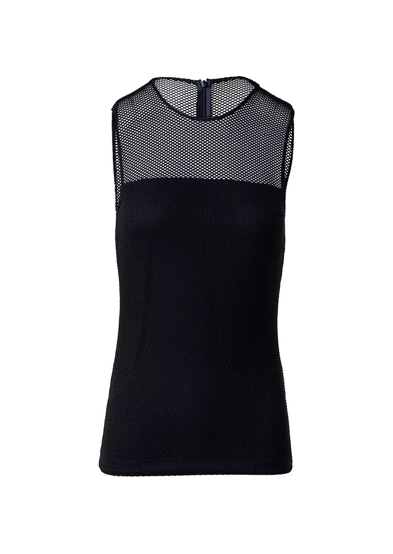 Akris Punto Stretch Mesh Fitted Top