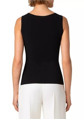 Akris Punto Stretch Scoopneck Knit Top