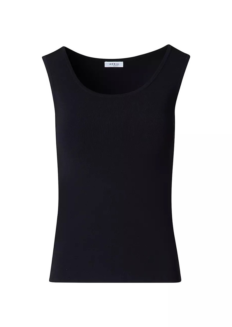 Akris Punto Stretch Scoopneck Knit Top