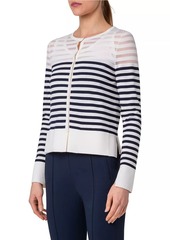 Akris Punto Striped Wool-Blend Cardigan