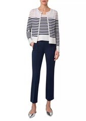 Akris Punto Striped Wool-Blend Cardigan