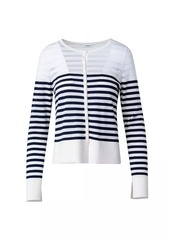 Akris Punto Striped Wool-Blend Cardigan