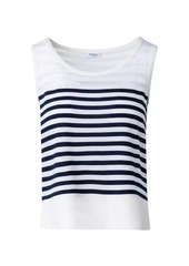 Akris Punto Striped Wool-Blend Knit Tank