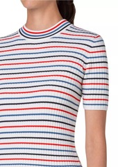 Akris Punto Striped Wool T-Shirt