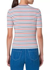 Akris Punto Striped Wool T-Shirt