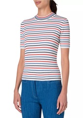 Akris Punto Striped Wool T-Shirt