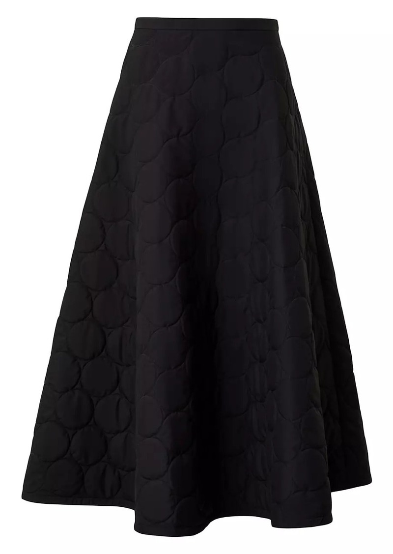 Akris Punto Techno-Dot Quilted Midi-Skirt