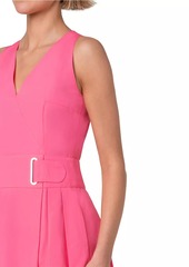 Akris Punto Techno Taffeta V-Neck Cocktail Dress