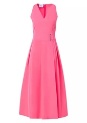 Akris Punto Techno Taffeta V-Neck Cocktail Dress