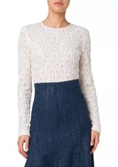 Akris Punto Textured Cloqué Long-Sleeve Top