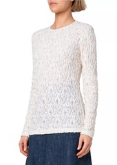 Akris Punto Textured Cloqué Long-Sleeve Top