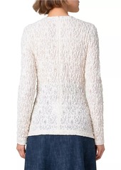 Akris Punto Textured Cloqué Long-Sleeve Top