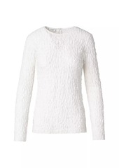 Akris Punto Textured Cloqué Long-Sleeve Top