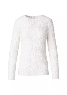 Akris Punto Textured Cloqué Long-Sleeve Top