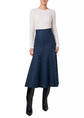 Akris Punto Textured Cloqué Long-Sleeve Top