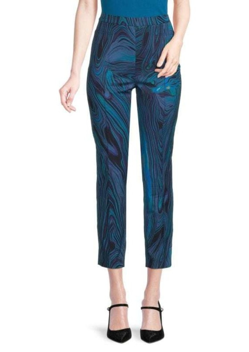 Akris Punto Tie Dye Flat Front Ankle Pants