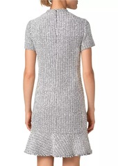 Akris Punto Tweed Flounce Minidress