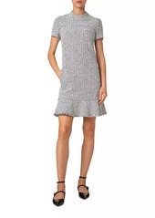 Akris Punto Tweed Flounce Minidress