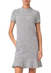 Akris Punto Tweed Flounce Minidress