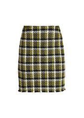 Akris Punto Tweed Fringe Mini Skirt