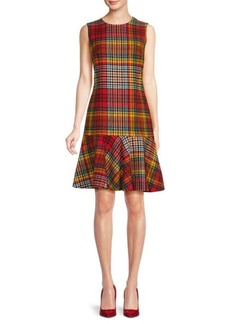 Akris Punto Virgin Wool Flannel A Line Dress