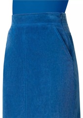 Akris Punto Washed Stretch Corduroy Knee-Length Skirt