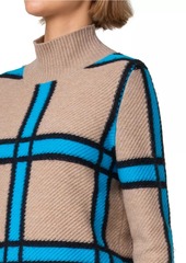 Akris Punto Windowcheck Wool-Cashmere Sweater