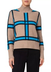 Akris Punto Windowcheck Wool-Cashmere Sweater