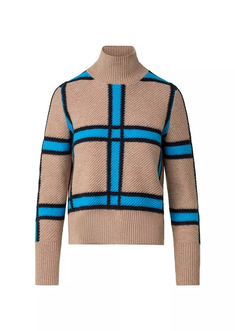 Akris Punto Windowcheck Wool-Cashmere Sweater