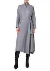 Akris Punto Wool Asymmetric Midi-Dress