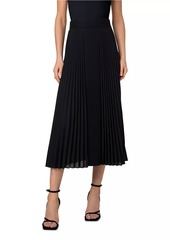 Akris Punto Wool-Blend Pleated Midi-Skirt