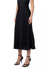 Akris Punto Wool-Blend Pleated Midi-Skirt