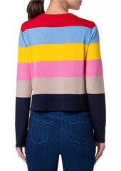 Akris Punto Wool Colorblock Crewneck Sweater