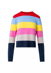 Akris Punto Wool Colorblock Crewneck Sweater