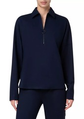 Akris Punto Wool Jersey O-Ring Zip T-Shirt