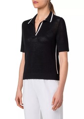 Akris Punto Wool Knit Polo Top