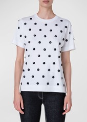 Akris Punto XL Dot Stud Short-Sleeve Cotton Jersey T-Shirt