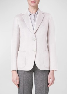Akris Saigon Double-Face Cashmere Single-Breasted Blazer Jacket