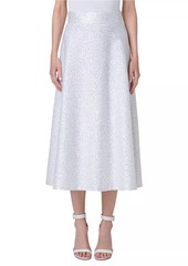 Akris Sequined Wool-Blend Flare Midi-Skirt