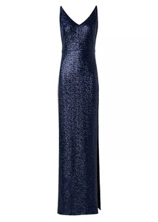 Akris Sequinned V-Neck Gown