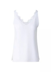 Akris Silk Crêpe Petal Lace Tank