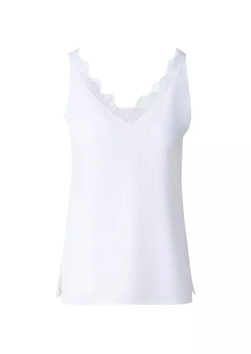 Akris Silk Crêpe Petal Lace Tank