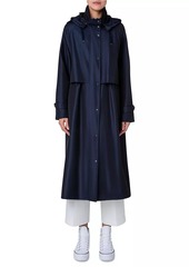 Akris Silk Taffeta Hooded Coat