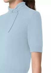 Akris Tie-Neck Cashmere Top