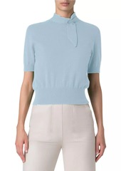 Akris Tie-Neck Cashmere Top