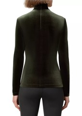 Akris Velvet Mock Turtleneck Top