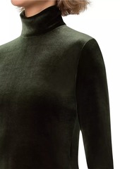 Akris Velvet Mock Turtleneck Top