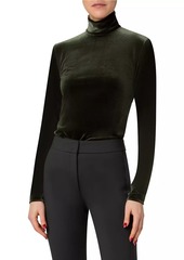 Akris Velvet Mock Turtleneck Top