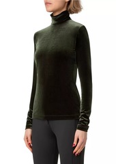 Akris Velvet Mock Turtleneck Top